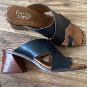 Leather black Franco Sarto Sandals